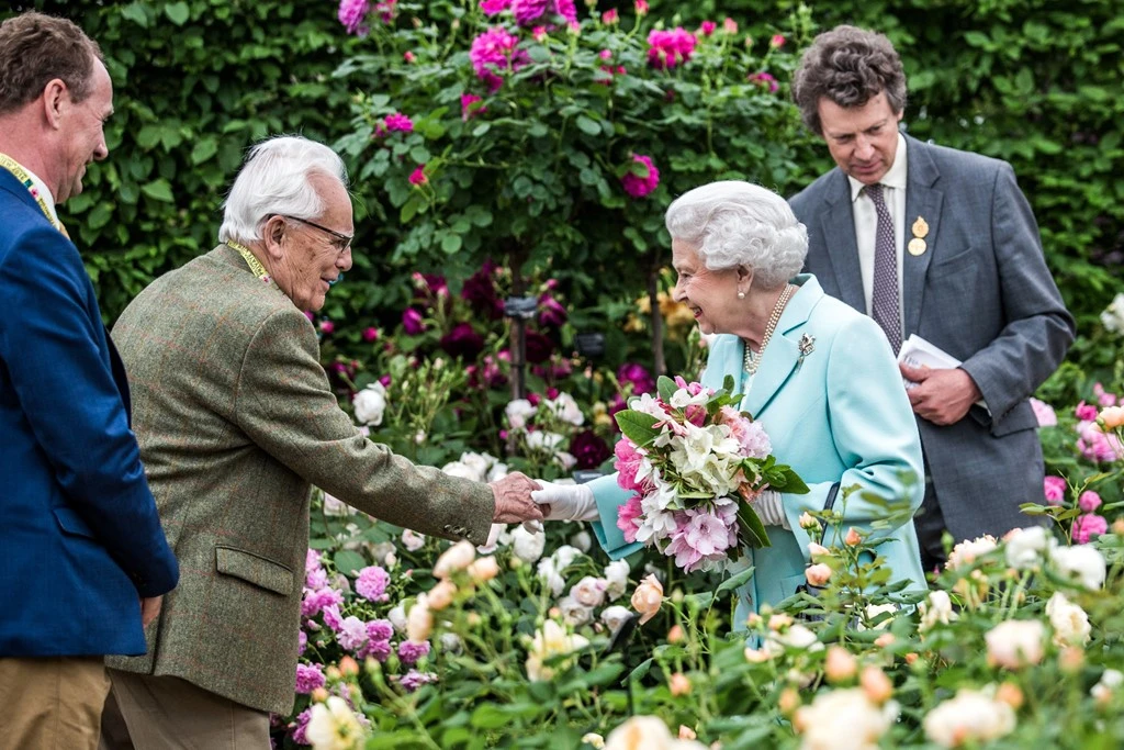 Austin met Queen Elizabeth II at the RHS Chelsea Flower Show.